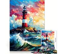 Rompecabezas Lighthouse Magic Pixel Art de 1000 Piezas para Adolescentes Ejercicio Mental,relajación y diversión Cierre Suave Regalo Ideal para Las Fiestas (38x52cm)