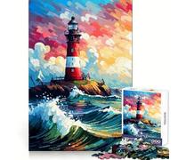 Rompecabezas Lighthouse Magic Pixel Art de 1000 Piezas para Adolescentes,Ideal para ejercitar la Memoria,divertirse y Relajarse (38x26cm)