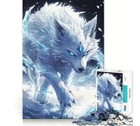 Rompecabezas Lobo de Nieve con el Poder del Hielo para Adolescentes, 1000 Piezas, Juguete para desarrollar la Mente y la Habilidad, Juego Relajante, Corte preciso, (38x26cm)