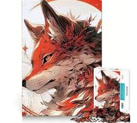 Rompecabezas Lobo Naranja de 1000 Piezas para Adolescentes Desarrolla la Mente y Divierte a Toda la Familia Bordes precisos Regalo Memorable (50x75cm)