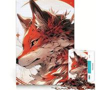 Rompecabezas Lobo Naranja de 1000 Piezas para Adolescentes Juguete para desarrollar la Mente Diseño Divertido y Relajante armar (38x26cm)