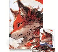 Rompecabezas Lobo Naranja de 1000 Piezas para Adolescentes Juguete para desarrollar la Mente Diseño Divertido y Relajante armar (38x26cm)