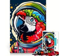 Rompecabezas Loro Astronauta WPAP para Adultos, 1000 Piezas, Juguete para desarrollar la Mente, Juego de ingenio, diseño y Montaje, Regalo Encantador (50x75cm)