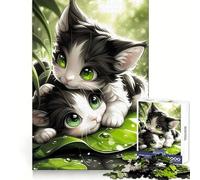 Rompecabezas Los Mejores Amigos felinos para Adultos, 1000 Piezas, estimulación Cerebral, diversión Relajante, Corte Premium, Regalo Encantador (38x52cm)