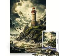 Rompecabezas Los Secretos del Viejo Faro, 1000 Piezas para Adultos, Juguete para ejercitar la Mente, Momento de Paz, Arte de Corte nítido, Coleccionable 38x52cm