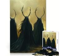 Rompecabezas Los Tres Druidas Errantes de 1000 Piezas para Adultos Juguete para desarrollar la Habilidad y la Calma Corte preciso Regalo conmovedor 38x52cm