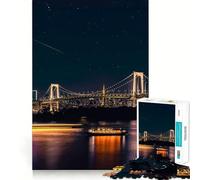 Rompecabezas Luces de Noche de Tokio para Adolescentes 1000 Piezas Mejora la Memoria Diversión Tranquila Bordes Precisos Regalo Artístico 50x75cm