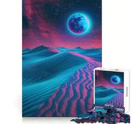 Rompecabezas luminiscentes Neon Desert Night para Adolescentes, 1000 Piezas, Juguete para ejercitar la Mente, Imagen Relajante y acogedora, Sorpresa cálida (38x26cm)