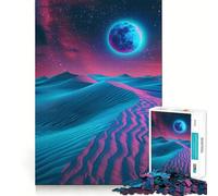 Rompecabezas luminiscentes Neon Desert Night para Adolescentes, 1000 Piezas, Juguete para ejercitar la Mente, Imagen Relajante y acogedora, Sorpresa cálida (38x26cm)