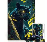 Rompecabezas Luminosos de Black Panther para Adultos, 1000 Piezas, Ejercicio cognitivo, diversión Tranquila, sin Bordes ásperos, Regalo Festivo (38x52cm)