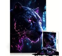 Rompecabezas Luminosos Panther para Adolescentes, 1000 Piezas, Juguete de lógica Fina, Suave, Relajante, Bordes limpios, Regalo Premium (38x26cm)