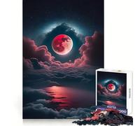 Rompecabezas Luna de Sangre Ascendente para Adultos, 1000 Piezas, Memoria Aguda, Placer Relajante, Bordes Impecables, Regalo Memorable (38X26CM)