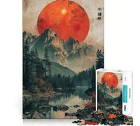 Rompecabezas Luna Roja sobre el Valle para Adultos, 1000 Piezas, Mejora la Memoria, Juego en Grupo, Patrón de Montaje, Sorpresa Navideña (38x52cm)