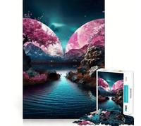 Rompecabezas Luz de Luna en el Océano para Adultos, 1000 Piezas, Rompecabezas Mental, Relajante, para armar, (38x26cm)