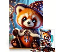 Rompecabezas mágico del Mago Panda Rojo para Adolescentes, 1000 Piezas, Juguete Que desafía la Mente, diversión Relajante, Corte preciso, Regalo Festivo (38x52cm)