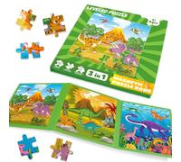 Rompecabezas magnético a partir de 3 años - Juguete de viaje de dinosaurios magnético para niños pequeños Empleo en avión Juguete educativo regalo para niñas de 3 a 7 años