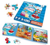 Rompecabezas magnético a partir de 3 años - Juguete magnético de viaje para niños pequeños Empleo en avión Juguete educativo regalo para niñas de 3 a 7 años