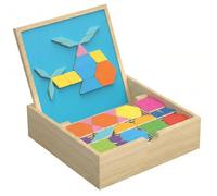 Rompecabezas magnéticos, Tangrams magnéticos, 108 vías y 30 escenas, Rompecabezas magnético, Enfoque y Pensamiento, Divertidos Juguetes Montessori de Madera para niños niñas de 3 a 12 años