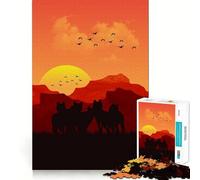 Rompecabezas Manada de Lobos 1000 Piezas para Adolescentes Remember Boost Serene Time Corte Suave Regalo Elegante (50x75cm)