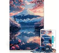 Rompecabezas Mañana Tranquila en el Monte Fuji para Adolescentes, 1000 Piezas, Juguete Mental, Entretenimiento, Corte Premium, Regalo Original (50x75cm)