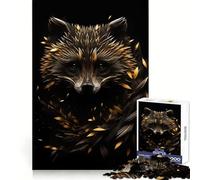 Rompecabezas Mapache Negro Oro de 1000 Piezas para Adultos Regalo Ideal para quienes Buscan un desafío Mental Juguete fácil de Usar Corte preciso (50x75cm)