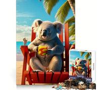 Rompecabezas Mapache sanando la Playa para Adolescentes, 1000 Piezas, Juego Mental, Juguete Relajante, Corte preciso, (50x75cm)