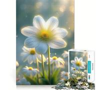 Rompecabezas Margaritas Blancas en un Campo 1000 Piezas Juego Think Boost Cierre hermético Sin Piezas Sueltas Desafío Cerebral Interactivo para el hogar (50x75cm)