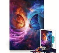 Rompecabezas Mariposa Espacial de 1000 Piezas para Adolescentes Juguete para ejercitar la Mente Juego en Grupo Arte y ensamblaje Regalo clásico (38x26cm)