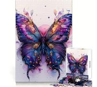 Rompecabezas Mariposa Espacial para Adultos, 1000 Piezas, Juego Inteligente, Ensamblaje de Patrón Tranquilo, Regalo Increíble (38x52cm)