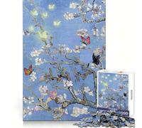 Rompecabezas Mariposa Flor de Almendro 1000 Piezas para Adultos Estimulación Cognitiva Escape de Paz Corte Preciso Regalo de Temporada (38x26cm)