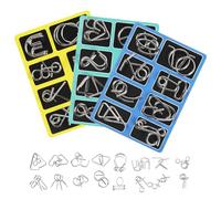 Rompecabezas Metal 3D 24pcs, Juego de Anillos Rompecabezas Metálicos, IQ Puzzles, Puzzle Ancianos, Juegos de Ingenio Paciencia para Adultos, Juegos de Lógica para Entrenamiento Cerebral