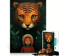 Rompecabezas Mi Amigo el Tigre de 1000 Piezas para Adultos y Adolescentes Un Rompecabezas Mental Que Ayuda a aliviar el estrés Un Regalo Original y Divertido (38x26cm)