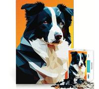 Rompecabezas Mi Perro Border Collie para Adultos, 1000 Piezas, Juguete para concentrarse, Relajarse, Bordes Ajustados, selección de Deseos de Papá Noel (38x52cm)