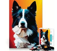 Rompecabezas Mi Perro Border Collie para Adultos, 1000 Piezas, Juguete para ejercitar la lógica, diversión Relajante, Bordes Suaves, (38x52cm)
