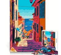 Rompecabezas Minimalista con Vista al mar Mediterráneo de 1000 Piezas para Adolescentes Ideal para desarrollar la Memoria,Relajarse y Disfrutar del Tiempo Libre Bordes impecables Un Bonito Regalo