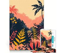 Rompecabezas Minimalista de 1000 Piezas con diseño de Bosque Natural,Ideal para Cortar y Decorar Juego cognitivo, Jugar en Cualquier Momento y como Regalo de cumpleaños (38x26cm)