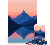 Rompecabezas Minimalista de 1000 Piezas con diseño de Reflejo de montaña en Tonos Pastel Ideal para Adultos Relajarse y Disfrutar del Tiempo Libre Regalo Creativo (50x75cm)