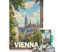 Rompecabezas Minimalista de 1000 Piezas para Adolescentes Ciudad de Viena Juegos educativos Regalo de cumpleaños Colección de Artistas Bellas Artes 38x26cm
