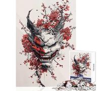 Rompecabezas Minimalista japonés Oni de 1000 Piezas para Adolescentes Mujeres y Hombres colección de Artistas de Juegos imposibles tamaño 38x52cm