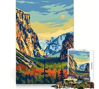 Rompecabezas Minimalistas de Arte de Yosemite,1000 Piezas para Adultos,para ejercitar la Mente,recreación Tranquila,Cierre Seguro,Regalo Original (38x26cm)