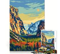 Rompecabezas Minimalistas de Arte de Yosemite,1000 Piezas,para Mejorar la concentración,Relajante y Divertido,Corte Suave,Regalo de cumpleaños (38x52cm)