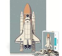 Rompecabezas Minimalistas de Cohete Espacial para Adultos, 1000 Piezas, Pure Logic Toy, antiestrés, Corte preciso, artículo de Santa Claus 50x75cm