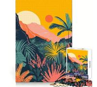 Rompecabezas Minimalistas de Naturaleza y Puesta de Sol para Adultos,1000 Piezas,destreza Mental,recreación Ligera,Ajuste Perfecto,Regalo Encantador (38x26cm)