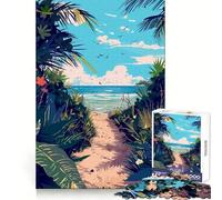 Rompecabezas Minimalistas de Playa Tranquila para Adolescentes,1000 Piezas,Ejercicio Inteligente,Disfrute Tranquilo,Cierre sin Fisuras,Sorpresa de cumpleaños (50x75cm)