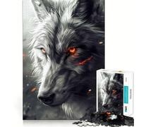 Rompecabezas Mirada Penetrante del Lobo para Adultos,1000 Piezas,Juego de Habilidad y Pensamiento,Troquelado de Alta Precisión,Un Reto Entretenido para el Tiempo Libre (38x26cm)