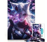 Rompecabezas Misterioso de Niña Zorro para Adultos, 1000 Piezas, Juguete Intelectual, Diversión Pacífica, Corte Preciso, Lista de Deseos de Santa Claus (38x26cm)