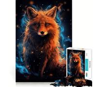 Rompecabezas Misterioso de Zorro Rojo de 1000 Piezas para Adolescentes Juguete para ejercitar la Mente Juego de Mesa en Grupo Arte y Montaje Regalo clásico (38x52cm)