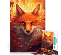 Rompecabezas Misterioso de Zorro Rojo de 1000 Piezas para Adultos y Adolescentes Juguete de lógica sólida, silencioso y Divertido Corte de precisión Elige tu Deseo de Papá Noel (50x75cm)