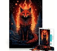 Rompecabezas Misterioso Zorro Rojo de 1000 Piezas para Adolescentes Juguete para desarrollar la lógica Divertido y Relajante Corte preciso Regalo artístico (50x75cm)