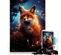 Rompecabezas Misterioso Zorro Rojo de 1000 Piezas para Adolescentes Juguete para desarrollar la lógica Divertido y Relajante Corte preciso Regalo artístico (38x26cm)